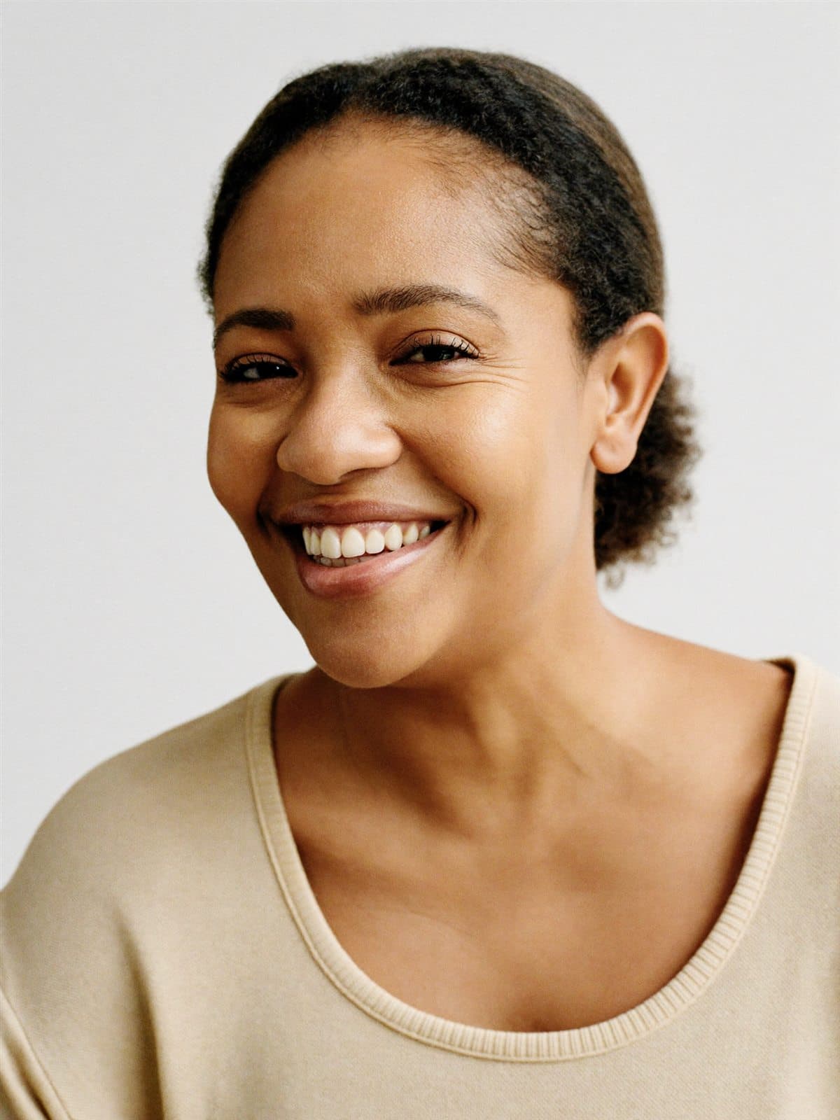 Woman smiling